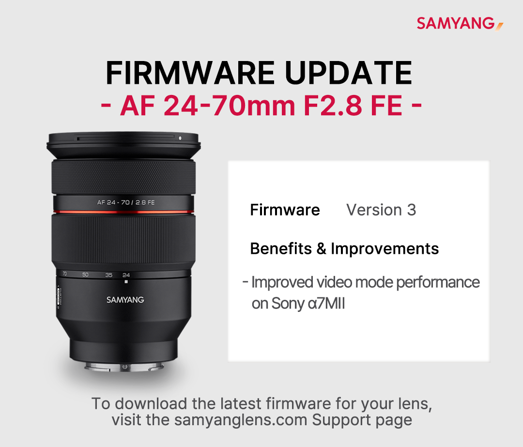 New Firmware Released for the 24-70mm F2.8 AF Zoom Lens
