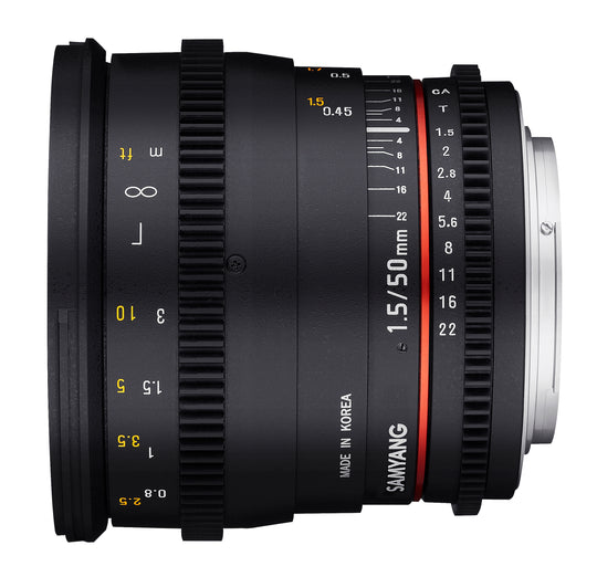 50mm T1.5 Full Frame VDSLR II Cine