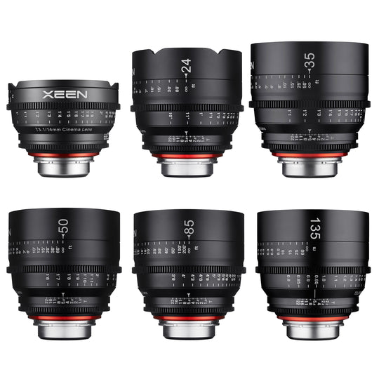 14, 24, 35, 50, 85, 135mm XEEN Pro Cinema Lens Bundle