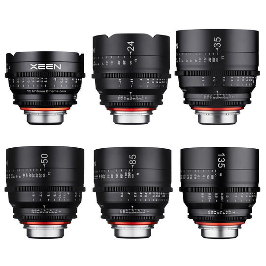 16, 24, 35, 50, 85, 135mm XEEN Pro Cinema Lens Bundle
