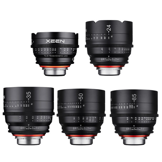16, 24, 35, 50, 85mm XEEN Pro Cinema Lens Bundle
