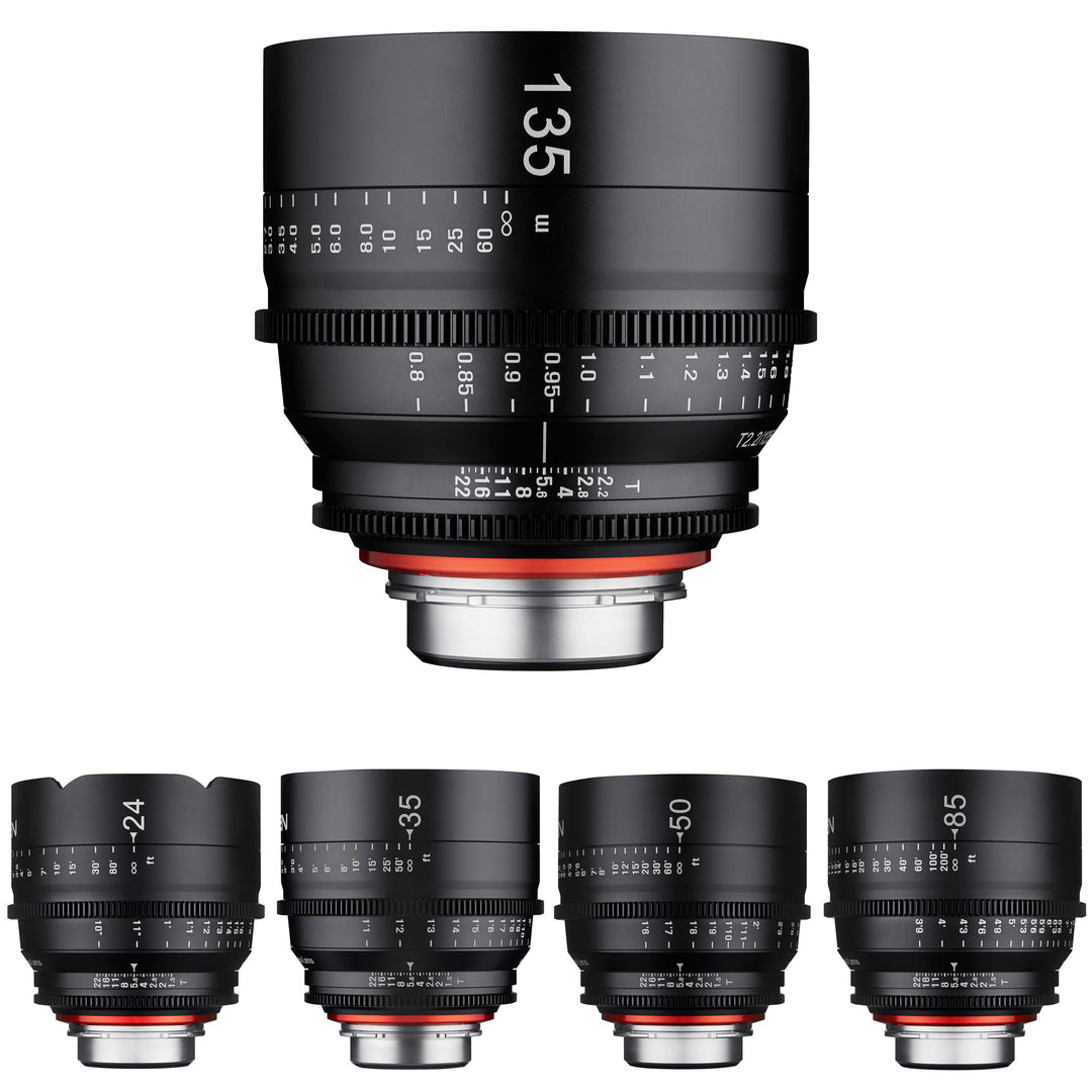 24, 35, 50, 85, 135mm XEEN Pro Cinema Lens Bundle