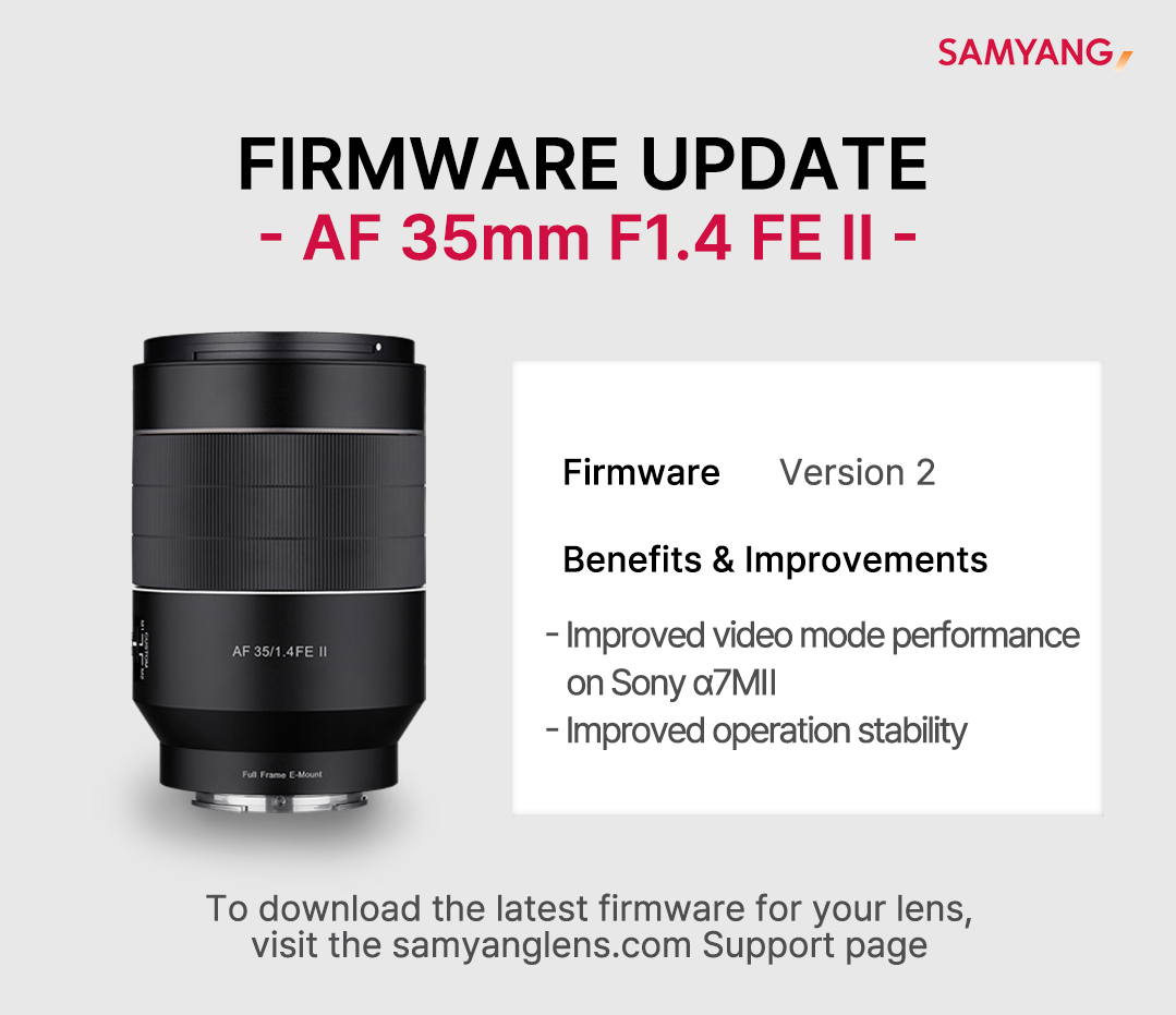 New Firmware Released for the 35mm F1.4 AF Series II