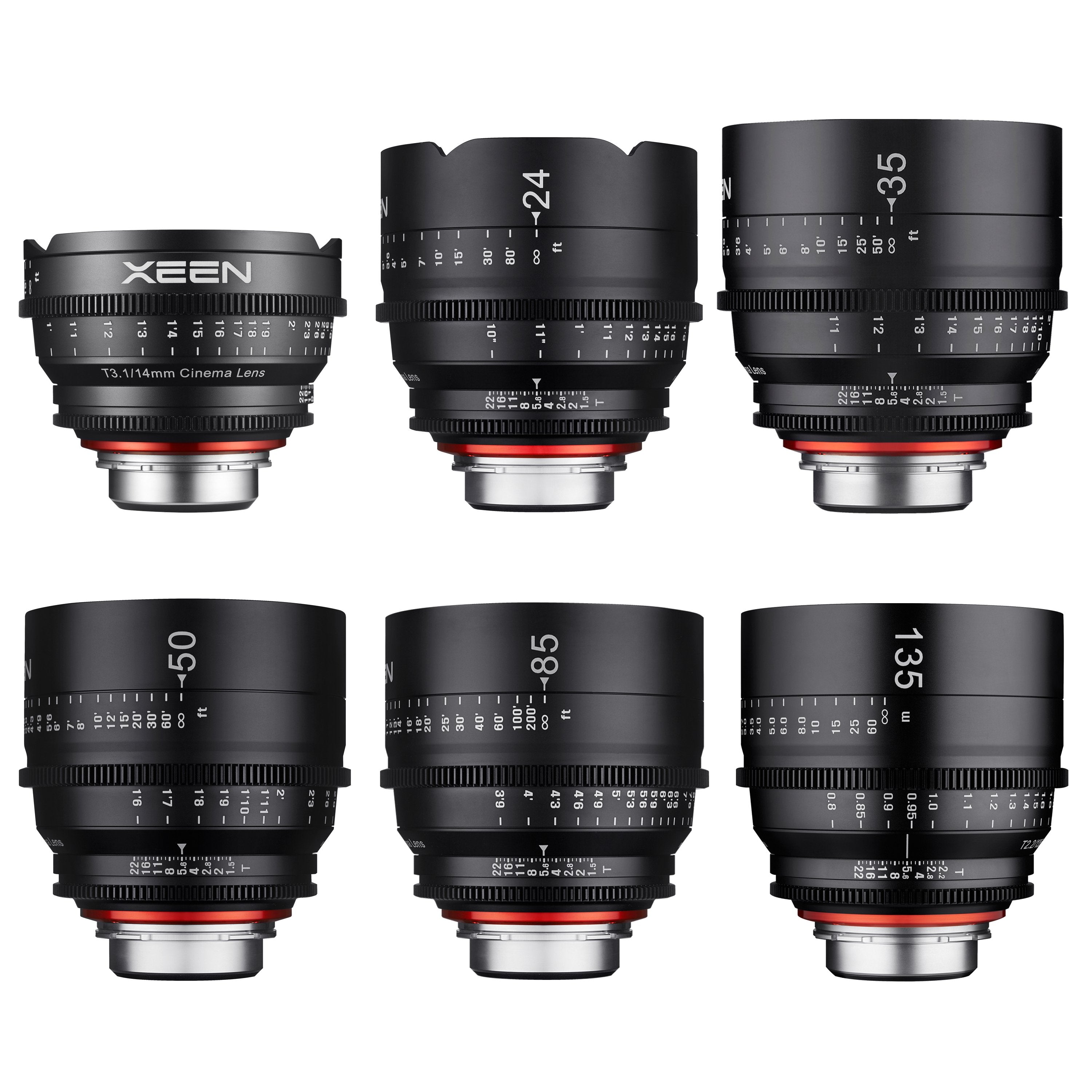 14, 24, 35, 50, 85, 135mm XEEN Pro Cinema Lens Bundle – Samyang US