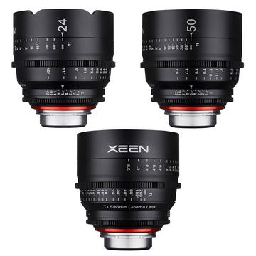 24, 50, 85mm T1.5 XEEN Pro Cinema Lens Bundle