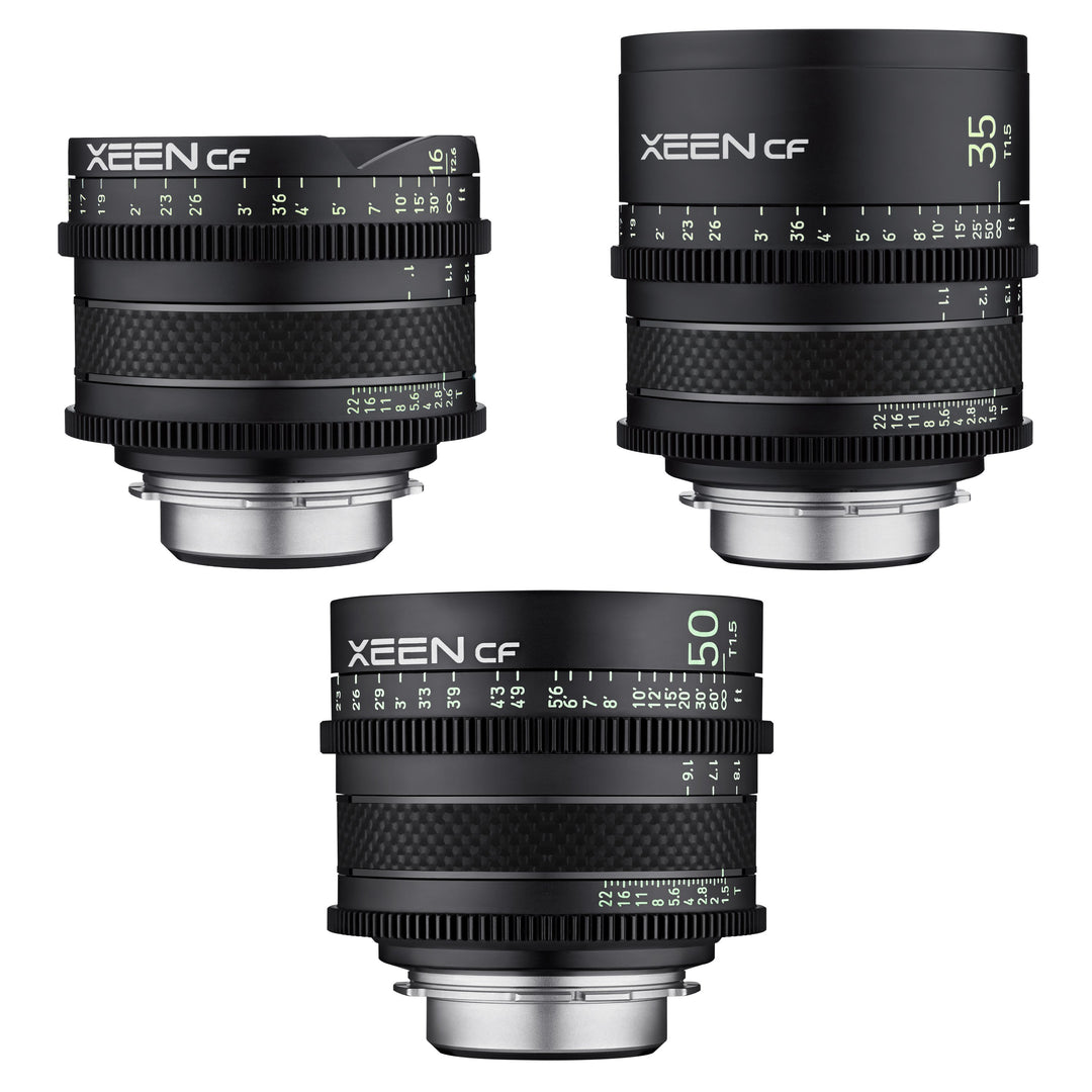 16, 35, 50mm XEEN CF Pro Cinema Lens Bundle